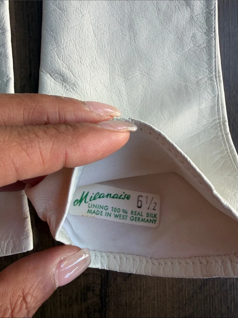 Vintage 1950s–60s Misanase West Germany White Leather Opera Gloves